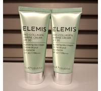 SET OF 2 x ELEMIS PRO-COLLAGEN MARINE CREAM SPF 30 HYDRATING DAY CREAM 15ml