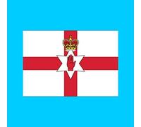Set of 2 x NORHERN Ireland Flag Iron on Screen Print Patch for Fabric Machine Washable Northern Irish
