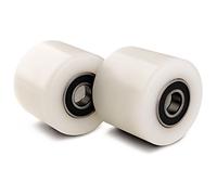 Set of 2 x Pallet Truck Rollers (2-pack kit, Diameter 82mm Width 70mm) Nylon Load Roller/Wheel with Ball Bearings 20mm bore, size 82x70x20mm 700kg