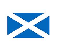 Set of 2 x Scottish Flag Iron on Screen Print Fabric Applique Machine Washable Transfer Scotland