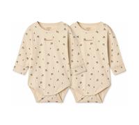 Set of 2 Yanni Peach Organic Cotton Bodies Ecru 3/6 months