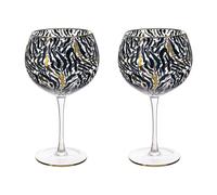 Frida Set Of 2 Zebra Print Gin Glasses