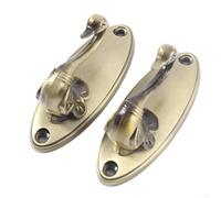 Set of 2 Zinc Alloy Curtain Hooks Featuring Swan Shape for Hanging Curtains and Clothes, Wall Mounted Storage Rack for Home Accessories (Green bronze)
