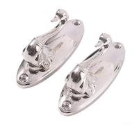 Set of 2 Zinc Alloy Curtain Hooks Featuring Swan Shape for Hanging Curtains and Clothes, Wall Mounted Storage Rack for Home Accessories (Silver)