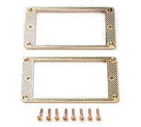 Set of 2 Zinc Alloy Humbucker Pickup Ring Pickup Mounting Frame Curved Bottom for Bridge Pickup