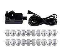 Set of 20 - 15mm Stainless Steel IP67 Warm White LED Decking Kit