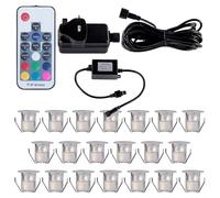 Set of 20 - 30mm Stainless Steel IP67 Colour Changing LED Decking Kit