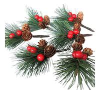 Set Of 20 Artificial Pine Picks - Assorted Red Berry Stems - For Christmas Decoration Fashion in practical