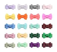Set Of 20 Candy Color Bowknot Hair Clip Side Clip For Little Girl NonSlip Design Great For Fine Or Thin Hair Daily Wear