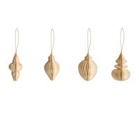 Set of 20 Christmas Tree Ornaments ALTAELVA Paper Beige