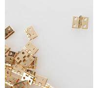 Set of 20 for MINI Hinges and Screws for Dollhouse Furniture Great for DIY Repairs and Model Making (Gold)