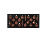 Set of 20 Glass Baubles, Espresso