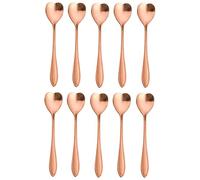 Set of 20 Heart-Shaped Rose Gold Stainless Steel Spoons for Coffee, Desserts, and Tea - Ideal for Sugar, Stirring, Ice Cream, and Cake 5inch