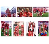 Set of 20 Individual 2024/5 Liverpool 2025 League Winning Football Players Signed 6X4 Inch Photo Prints With Pre Printed Signatures That Would Make A Great Gift For The Fan.
