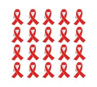 Set of 20 lightweight alloy charity awareness ribbon pins for everyday use, One Size, As described