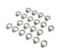 Set of 20 M6 Lifting Eye Nuts 304 Stainless Steel for Reliable Load Bearing (M8)
