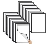 Set of 20 Magnetic Document Frames - Magnetic Closure Stickers for Documents, A4 Magnetic Frame Made of ABS, Wall Mount for Messages, Menus, Instructions & Notifications
