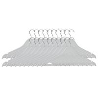 Set Of 20 Matte White Clothes Hangers, Durable Plastic Hangers With Notches And Rotating Hooks, Premier Housewares White One Size