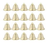 Set of 20 Metal Open Bells Featuring Circular Attachment Hole, for Crafting Jewelry, Holiday Decorations, Wedding Ornaments, and Rustic Style Projects (50mm)
