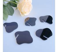 Set of 20 Modern Acrylic Wedding Name Place Cards, Ideas Event Party Place Names, Glass Place Setting, Drink Charm Name Cards (Black)