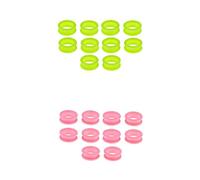Set of 20 Scalable Silicone Finger Inserts for Barber Scissors - Blisters, Increase Control - Green/Pink - and -Comfort Design - for Professional Barbers and Hairsty