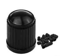 Set of 20 Valve Covers Black Plastic Car Valve Caps Dome Robust Dustproof Waterproof Valve Cap for Car Truck Motorcycle 20 Pieces Tyre Valve Lid Black Easy Assembly Plastic