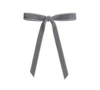 Set of 20 Velvet Bows - Silver, 13cm