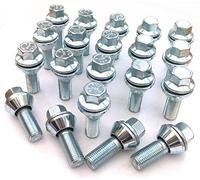 Set of 20 x alloy wheel M12 x 1.5 (12mm) thread 28mm length, 17mm Hex Wobble Wobbly Vari bolts variable Variation PCD 5x108, 5x112, 5x110, 5x114.3, 4x100, 4x98 for Mercedes cars (002)