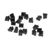 Set of 20pcs Valve Rotor Rubber Bumper Stop French Horn Trombone Tuba Set (Black) - Diamond Black, Dia 5mm (Dia 5mm)