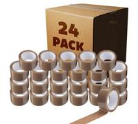 Set Of 24 48mm Brown Fragile Packing Tape Parcel Packaging Stationary Buff Pack
