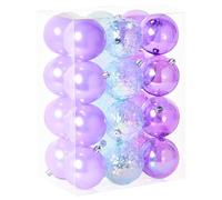 Set of 24 Baubles ASNEN Violet
