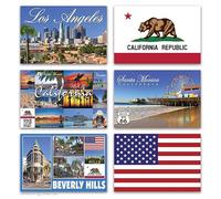 Set of 24 California Postcards, Los Angeles, Beverly Hills, Santa Monica, Hontington Beach, Venice Bch, Newport Bch, Manhattan Bch, Hollywood - Travel Souvenirs- 4 x 6 inch -6 Designs - 4 of each