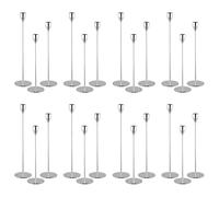 Set of 24 Candle Holders Silver Taper Candlesticks Fits 3/4 Inch Thick Candles, Metal Tall Candle Stand for Wedding, Home Decor, Candlelight Dinner(Silver)