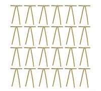 Set of 24 Christmas Velvet Ribbon Bows for Tree and Wreaths, Designed for Festive For Home Decoration with Tie Loops (Gold)