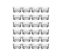Set of 24 Clear Glass Tealight Candle Holders, 4.5cm x 2.5cm with Luxurious Look