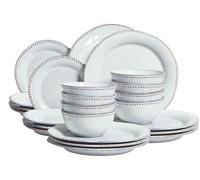 Set of 24 Dinnerware CHERVIL Stoneware Light Blue