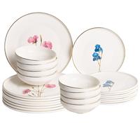 Set of 24 Dinnerware HYSSOP Porcelain White