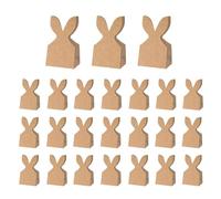 Set of 24 Easter Rabbit Gift Bags | Paper, 17 x 10 x 7 cm, Country Style Rabbit Ears with & Dried Flowers | DIY Spring Gift