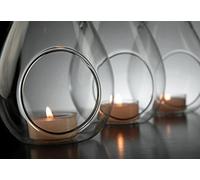 SET OF 24 GLASS HANGING TEALIGHT HOLDER BAUBLES FOR XMAS DECORATION / WEDDINGS. TEARDROP / PEAR SHAPED TEALIGHT HOLDER. GLASS PLANT TERRANIUM, PLANTER TERRANIUM