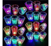 Set Of 24 Led Light-up Shot Glasses For Glowing Party Fun