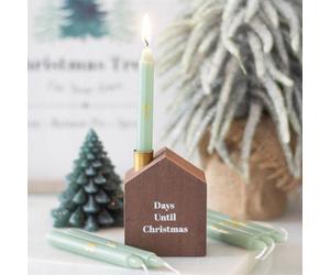 Set Of 24 Mini Advent Candles With Holder