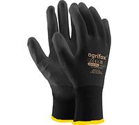 Set of 24 Pairs Nylon Work Gloves With Black PU Coating For Gardening, Builder, Mechanic