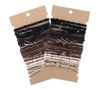 Set Of 24 Soft Handwoven Elastic Hair Bands Comfortable Accessories Hair Elastics Colorful Hairbands Elastic Hair Ties