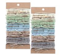 Set Of 24 Soft Handwoven Elastic Hair Bands Comfortable Accessories Hair Elastics Colorful Hairbands Elastic Hair Ties