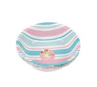 Set of 24 Striped Paper Bowls Set Summer Picnic BBQ Party Outdoor Pink Blue