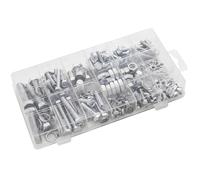 Set of 240 Pcs Machine Screws Hex Nuts Bolt Case M4 M5 M6 M8 M10