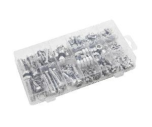 Set of 240 Pcs Machine Screws Hex Nuts Bolt Case M4 M5 M6 M8 M10