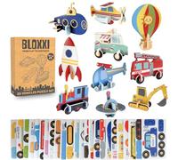 Set of 25 3D Puzzles for Children - Educational and Creative Activity - Original Gifts for Parties, Pinatas and Children's Birthdays - Ideal Gift for Guests and Schools (Vehicles)