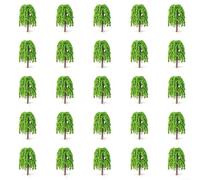 Set of 25 3D Trees for Model Train Layouts Base Decoration with Realistic Foliage Suitable for Railway Diorama and ature Landscape Simulation