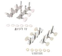 Set Of 2pcs Classical Silver Guitar Tuner Tuning Machine Heads Keys Pegs New Electric Guitar Strings Steel Core